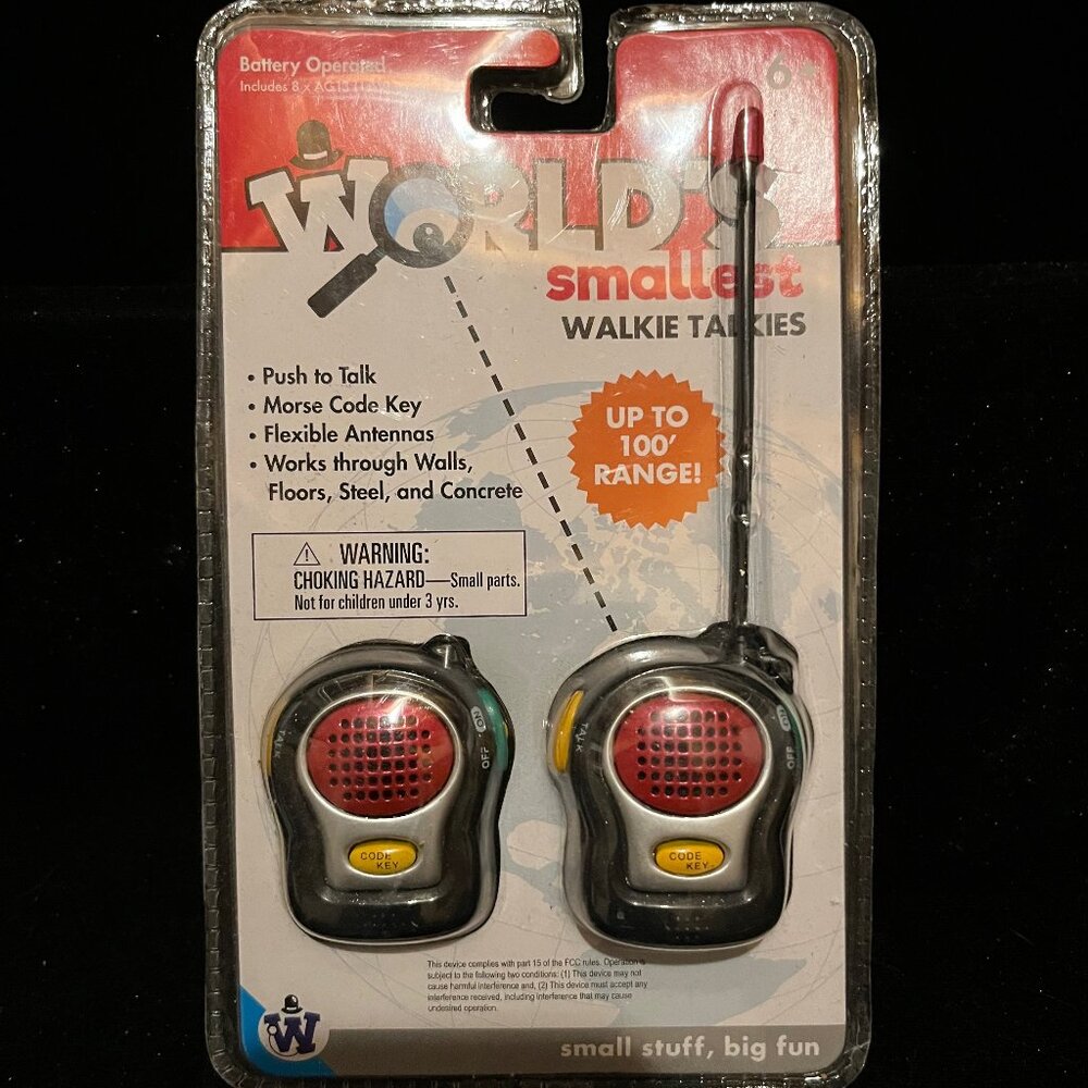 Westminster Worlds Smallest Walkie Talkie Toy 100' Range NEW